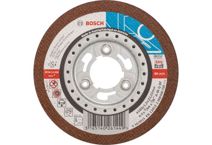 100mm Diameter Bosch 2608600700 SDS PRO ACCU Grinder Cutting Disc 1.2mm Thick 