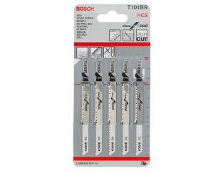Bosch Jigsaw Blades T101BR Clean for Wood x5 2608630014