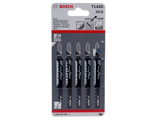 Bosch Jigsaw Blades T144D Speed for Wood Qty 5 - 2608630040