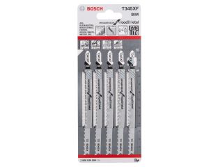 Bosch Jigsaw Blades T345XF for Wood & Metal x5 2608634994