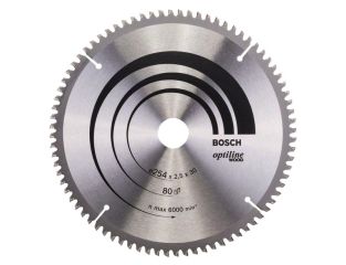 Bosch Optiline Wood Circular Saw Blade 254x30x80 2608640437