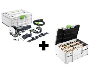 Festool Joining Machine DF 500 Q-Set 240V and Assortment Systainer