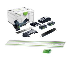 Festool Cordless Insulation Saw ISC 240, 4ah Batteries, Charger, PIR Cutting Set and KP Rail