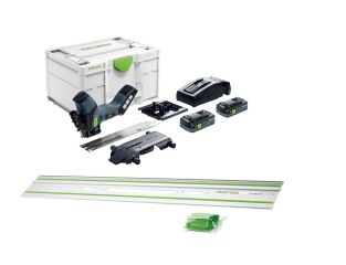 Festool Cordless Insulation Saw ISC 240, 4ah Batteries, Charger and KP Rail 