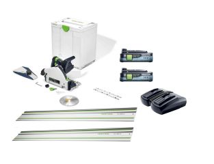 Festool 36v Cordless TSC 55 Plunge Saw, Rails, 4ah Batteries and Duo Charger