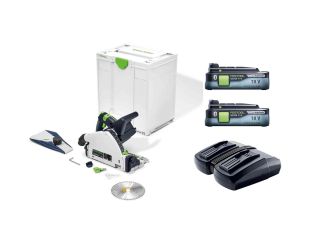 Festool 36v Cordless TSC 55 Plunge Saw and 2 x 4.0ah Batteries and Duo Charger