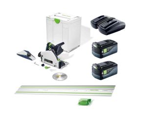 Festool TSC 55 Cordless Plunge Saw with Rail, Batteries and Charger