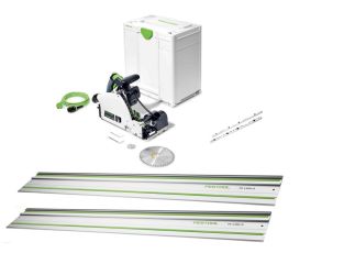 Festool Plunge Saw with Scoring Function TSV 60 KEBQ-Plus 230V, Rails and Connectors