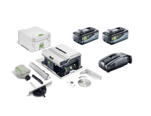 Festool Cordless Table Saw CSC SYS 50 with 8ah Batteries and Charger