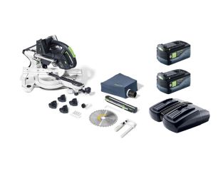 Festool 36v Cordless 216mm Mitre Saw KSC 60, 5.0ah Batteries and Duo Charger