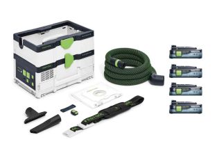 Festool 36v Cordless Extractor CTLC Sys and 4 x 4.0ah Batteries