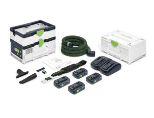 Festool Cordless Dust Extractor CTLC SYS,  4 x 4.0ah and DUO Charger 576945