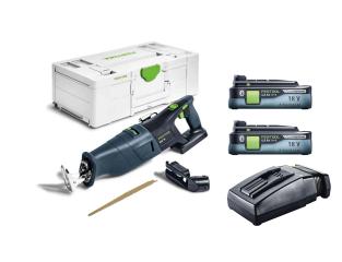 Festool 18v Cordless Reciprocating Saw RSC 18 with 2 x 4.0ah Batteries and Charger