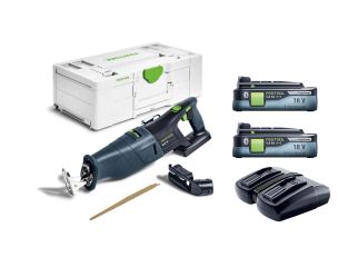 Festool 18v Cordless Reciprocating Saw RSC 18 with 2 x 4.0ah Batteries and Duo Charger