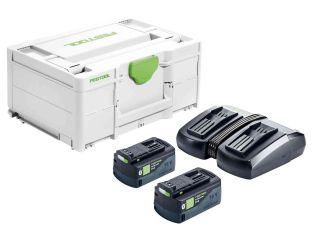 Festool Energy Set SYS 18v 2 x 5.0ah Batteries and DUO charger 577076