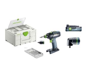 Festool 18v Cordless drill T 18+3 with 4ah Battery, Bit Set and Chuck