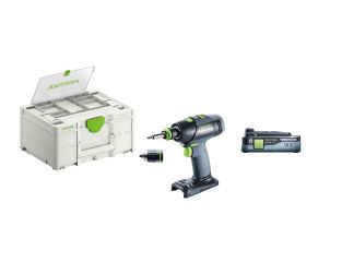 Festool 18v Cordless drill T 18+3 with Accessory Systainer and 4ah Battery