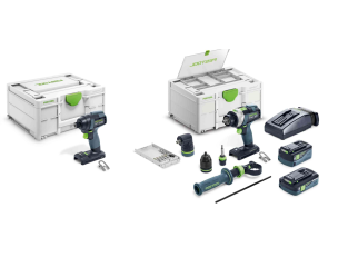 Festool Impact Driver and TPC Twin Pack with Batteries, Charger, Angled Chuck and Bit Set