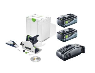 Festool Cordless TSC 55 Plunge Saw with 8ah Batteries and SCA 16 Charger