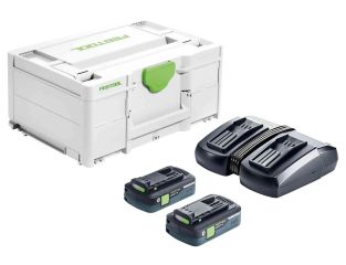 Festool Energy Set Sys 18v 2 x 4.0ah Batteries and DUO Charger 577256