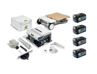 Festool Cordless Table Saw CSC SYS 50 Set with 4 x 5ah Batteries