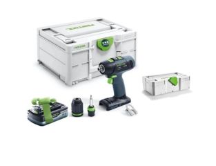Festool 18v Cordless Drill T 18+3, 1 x 4.0ah Battery and Micro Systainer