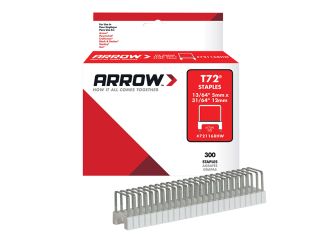 Arrow T72HW Clear Insulated Staples for Hardwood 5 x 12mm Box 300 ARR721168HW