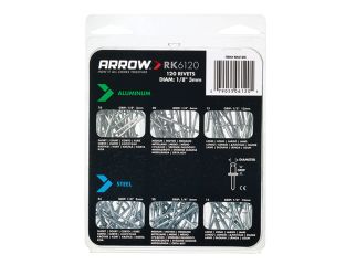 Arrow RK6120 Multi Rivet Pack (120) ARRRK6120