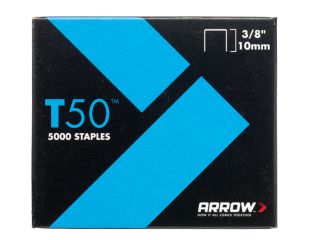 Arrow T50 Staples 10mm (3/8in) Pack 5000 (4 x 1250) ARRT5038
