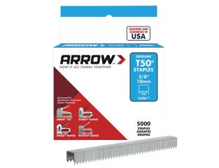 Arrow T50 Staples 10mm (3/8in) Bulk Pack 5000 ARRT5038IP
