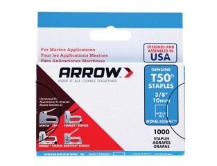 Arrow T50M 506m Monel Staples 10mm (3/8in) Box 1000 ARRT5038MS