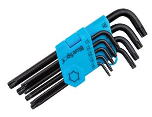 BlueSpot Tools Long Arm Ball End TORX Key Set of 9 (TX10-TX50) B/S15305