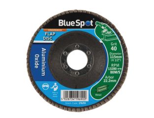 BlueSpot Tools Sanding Flap Disc 115mm 40 Grit B/S19690
