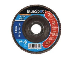 BlueSpot Tools Sanding Flap Disc 115mm 60 Grit B/S19692