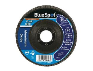 BlueSpot Tools Sanding Flap Disc 115mm 120 Grit B/S19696