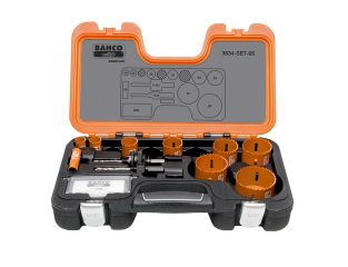 Bahco Professional Holesaw Set 3834-95 Sizes: 16-64mm BAHHSSET95