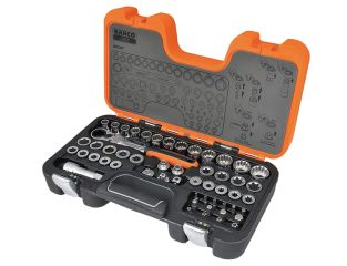 Bahco S530T Pass-Through Socket Set of 53 Metric 1/2in Drive BAHS530T