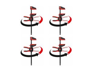BESSEY One-Handed Clamp With Rotating Handle Grip 450mm 4 Pack EZ360-45