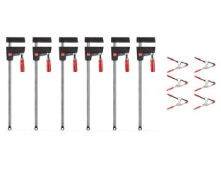 Bessey UK100 UniKlamp UK 1000/80 6 Pack & Heavy Duty Spring Clamps XM5 6 Pack