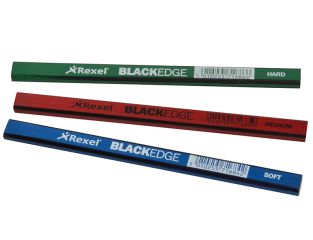 Blackedge Carpenter's Pencils - Assorted (Card 12) BLAA