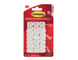 Command White Decorating Clips (Pack 20) COM17026