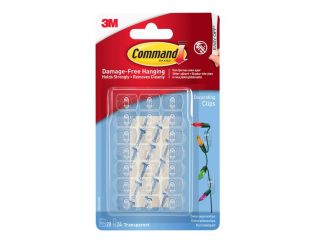 Command™ Clear Decorating Clips with Clear Strips (Pack 20) COM17026CLR