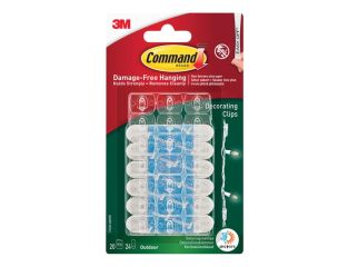 Command™ Clear Outdoor Decorating Clips (Pack 20) COM17026HAW