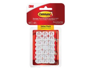 Command White Decorating Clips (Pack 40) COM17026VP