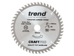 Trend Craft Plunge Saw Blade 165x20x48T CSB/16548B