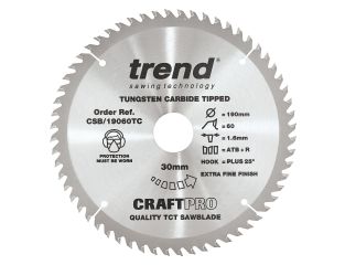 Trend Craft Saw Blade 190x30x60T Thin Kerf CSB/19060TC