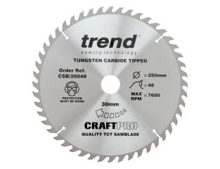 Trend Craft Saw Blade 250x30x48T CSB/25048