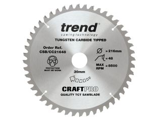 Trend Craft Saw Blade Wood 216x30x48T CSB/CC21648