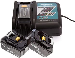 Makita DC18RC 18v LXT Rapid Charger and 2x 5Ah Batteries