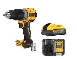 Dewalt 18v Brushless POWERSTACK™ Combi Drill DCD805N and 1 x 5ah PowerStack Battery and Charger